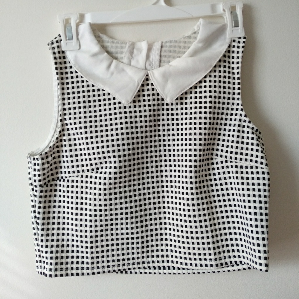 Peterpan collar croptop